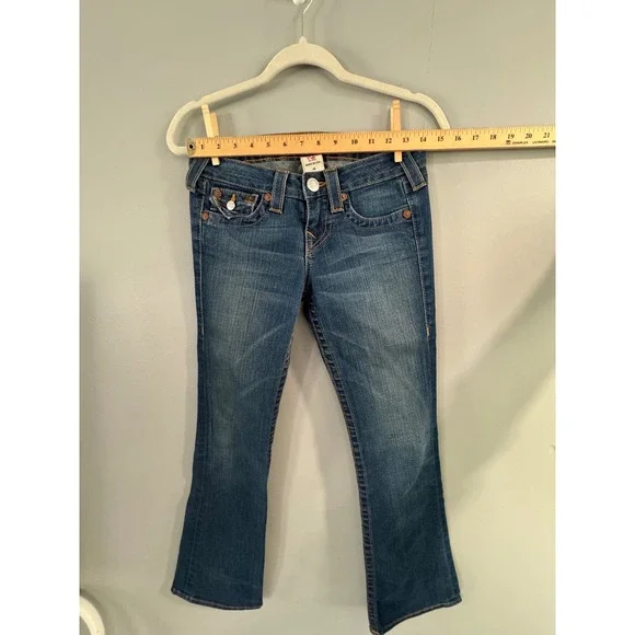 True Religion Becky Bootcut Jeans Petite Dark Wash Denim USA Made Size 26 - Picture 8 of 14